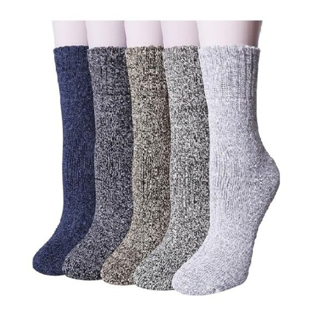 5 Pairs Womens Wool Vintage Winter Socks‎